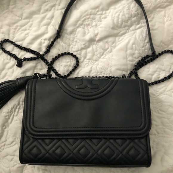 Tory Burch Handbags - Matte Black Tory Burch Crossbody and Wallet
